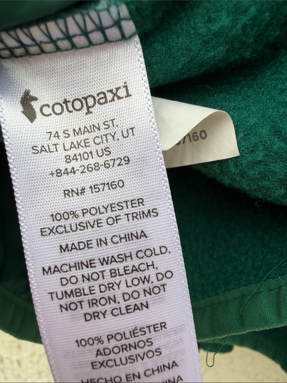 Cotopaxi Men's Teca Full Zip Teal Green Fleece Jacket Size XXL - Picture 8 of 9